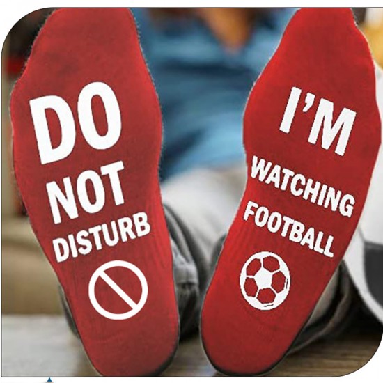 Logo heat transfer hot stamping on socks, mid-length floor socks with hot stamping on socks, and lettering on football socks