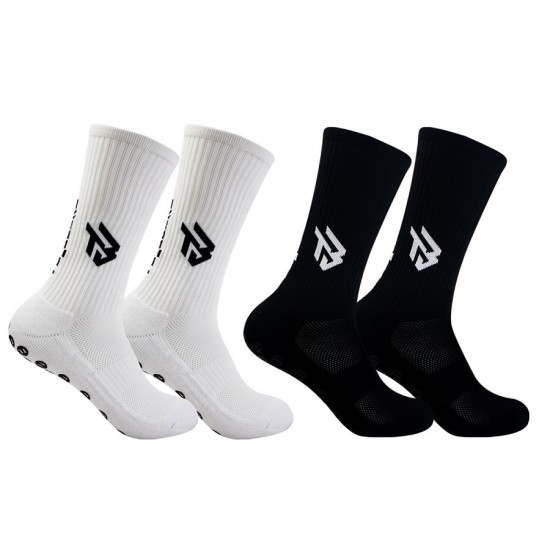 New silicone non-slip football socks with lettering for competition and training, breathable outdoor sports football socks for practical running